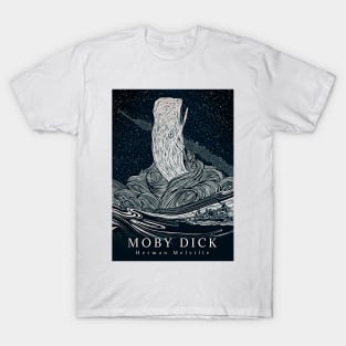 Moby Dick Book Cover by Herman Melville T-Shirt